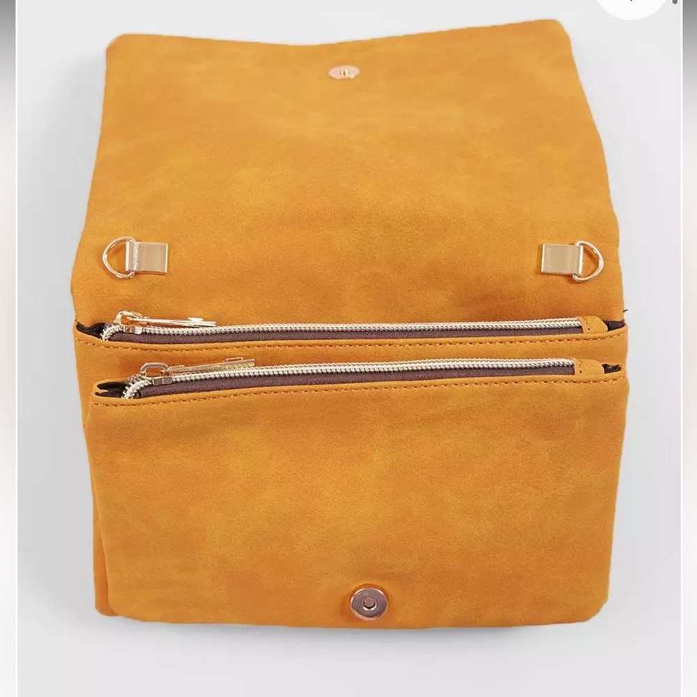 Street Level Mustard Embroidered Crossbody Bag - Picture 11 of 14
